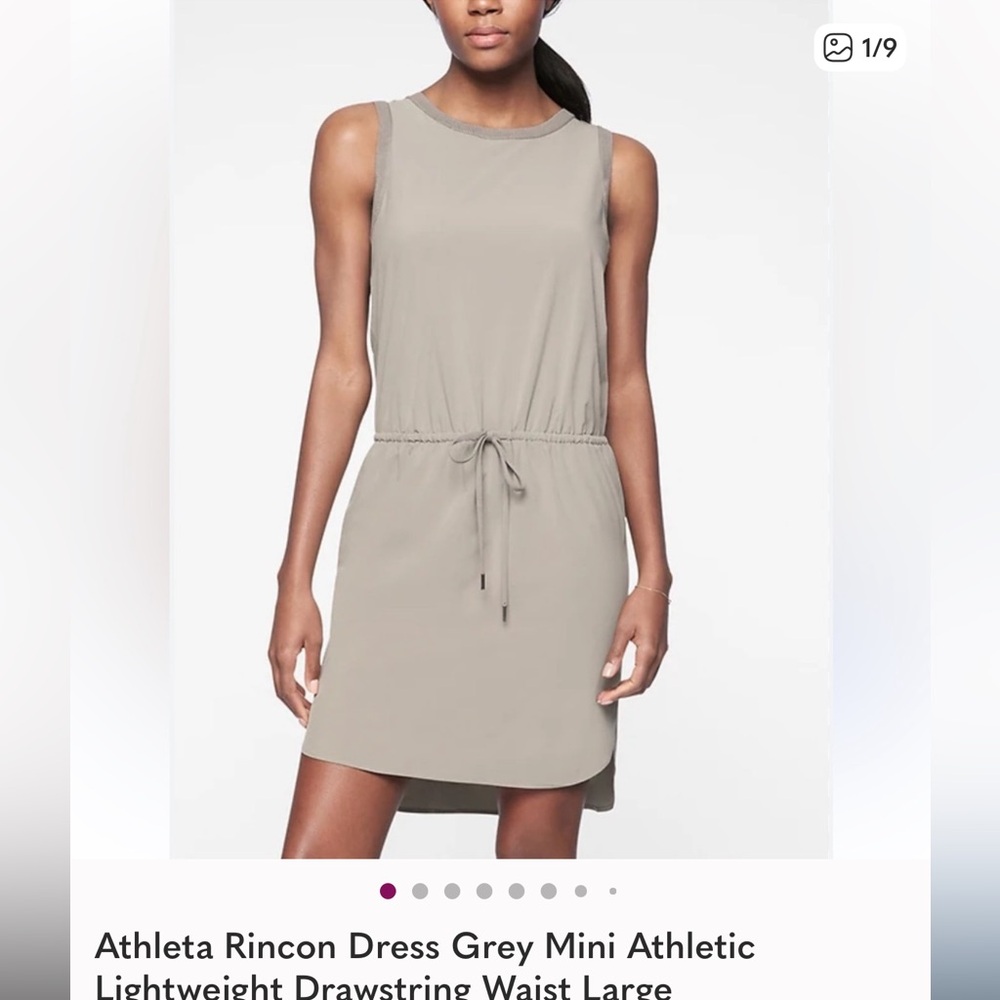 Athleta Gray Rincon Sleeveless Mini Dress